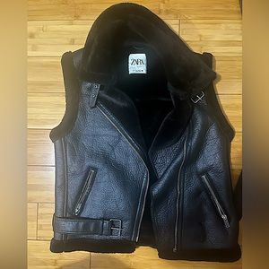 Zara shearling vest!
